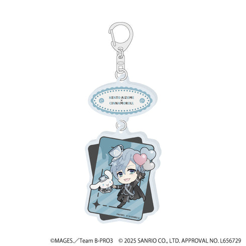 『B-PROJECT~熱烈*ラブコール~×サンリオキャラクターズ』連結アクリルキーホルダー05/愛染健十×シナモロール(ミニキャライラスト)